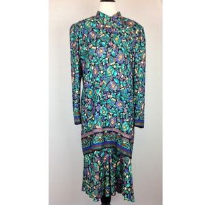 Vintage Dorothy Samuel Dress Womens 12 Boho
